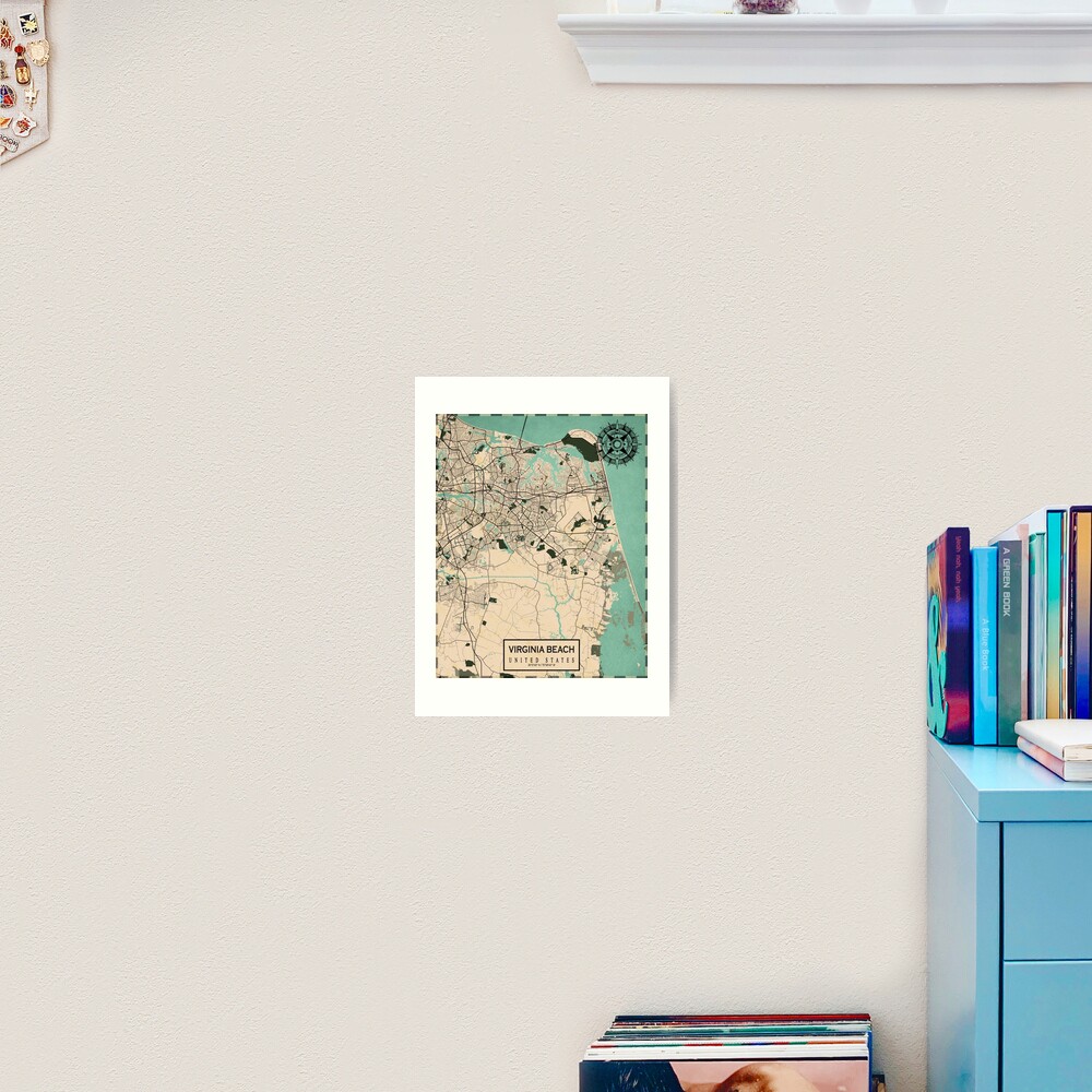 "Virginia Beach City Map of the USA Vintage" Poster for Sale by deMAP