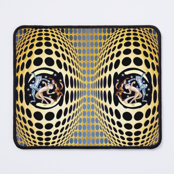 Item preview, CATS DANCING : Comic three Dimensional Abstract Print designed and sold by posterbobs.
