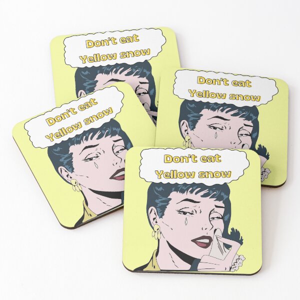 Item preview, Dont eat yellow snow Crying Comic Girl Funny Saying Comicbook designed and sold by Imakeyouhappy.