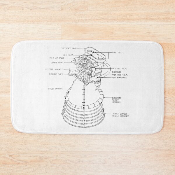 Item preview, Saturn rocket engine diagram designed and sold by TheEvilCompany.
