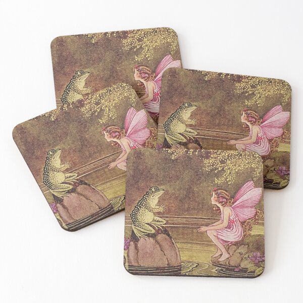Item preview, Ida Rentoul Outhwaite Frog and Fairy Talking  designed and sold by Pinkmagenta.
