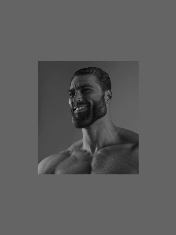 Giga Chad smiling by Sr-vinnce, Redbubble in 2023