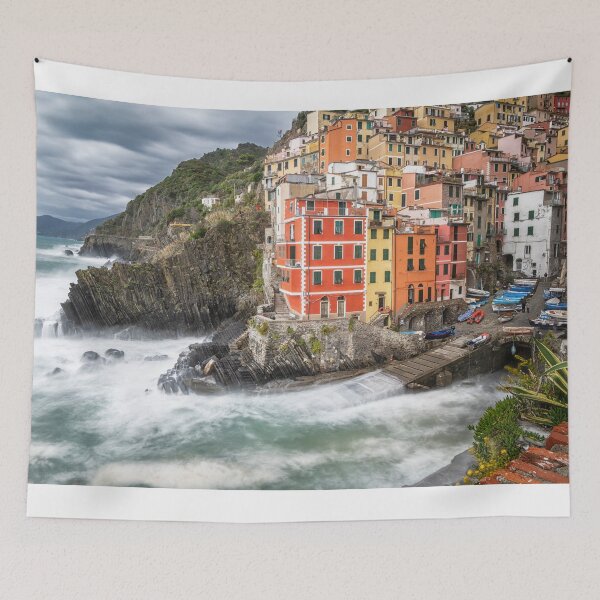 Item preview, Stormy Day in Riomaggiore Cinque Terre Italy II designed and sold by PhotoArt by Joan Carroll.