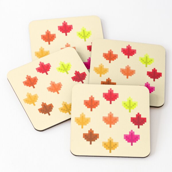Item preview, Bitty Pixel Autumn Leaves designed and sold by rin3d .