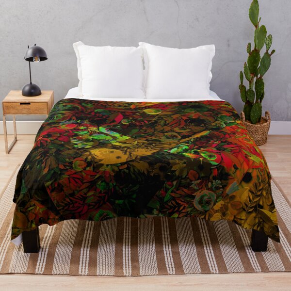Artikelvorschau, Blumen und Blätter botanisches schattiertes abstraktes Muster entworfen und verkauft von MyColorfulDream.