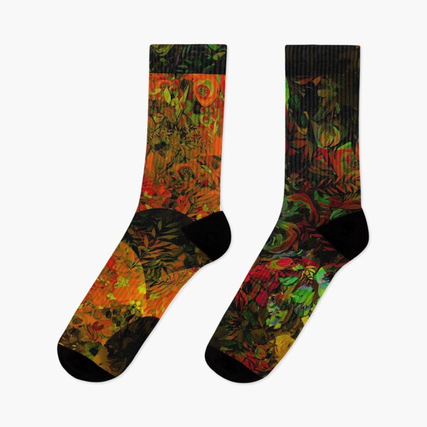 Item preview, Flowers and Leaves Botanical Shaded Abstract Pattern designed and sold by MyColorfulDream.