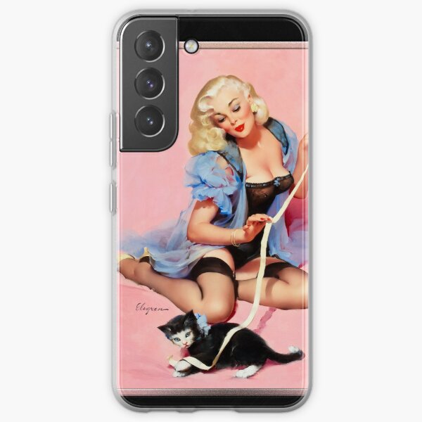 Denise (Pur-r-rty Pair) by Gil Elvgren Vintage Xzendor7 Old Masters Reproductions Samsung Galaxy Soft Case