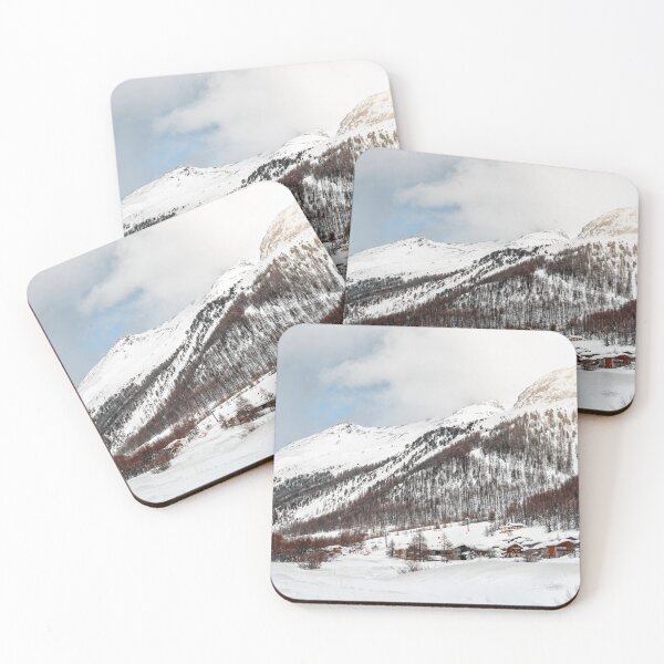 Item preview, Savoie Alps mountains in Tarentaise landscape with small ski resort village designed and sold by Grégory DUBUS.