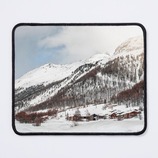 Item preview, Savoie Alps mountains in Tarentaise landscape with small ski resort village designed and sold by Grégory DUBUS.