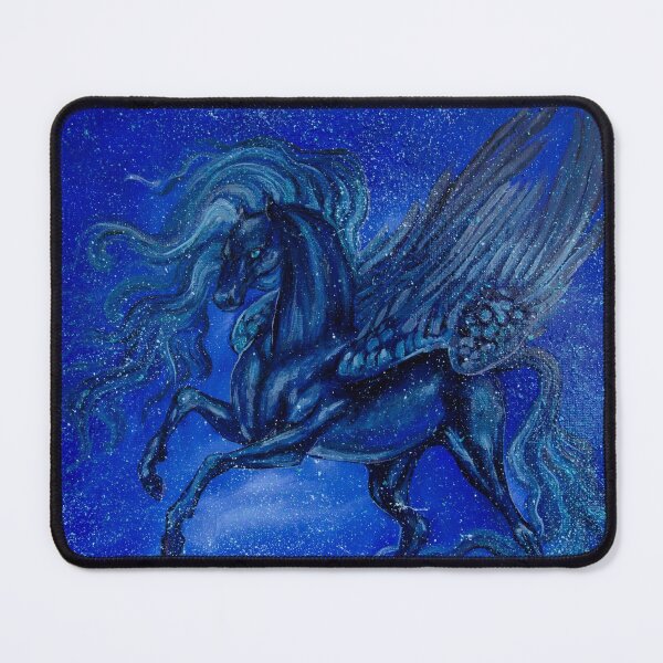 Item preview, Indigo Pegasus Mythical Animals Oi Painting Wall Art designed and sold by NinoPonditerra.