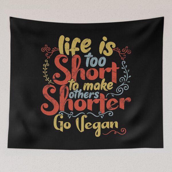 Item preview, Life is too short to make others shorter - Go Vegan ! product designed and sold by theodoros20.