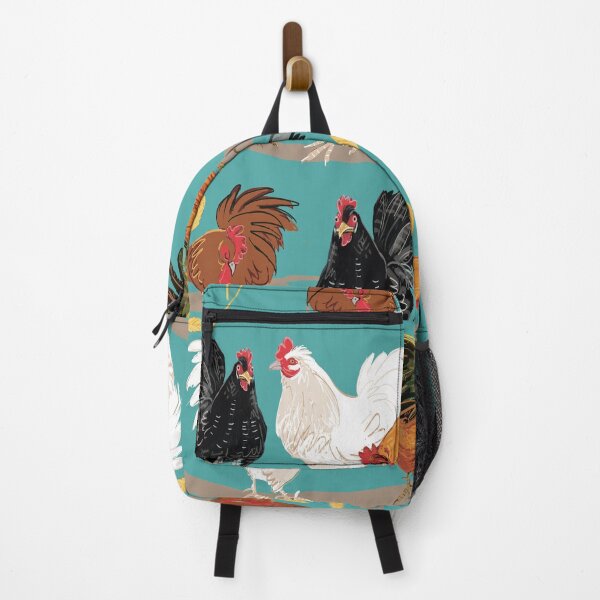 Item preview, Rooster pattern in turquoise designed and sold by EskTuulispaa.