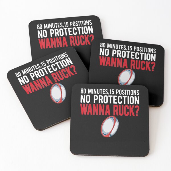 Item preview, 80 Minutes 15 Positions No Protection Wanna Ruck Funny Rugby designed and sold by HannaFuhrmann.