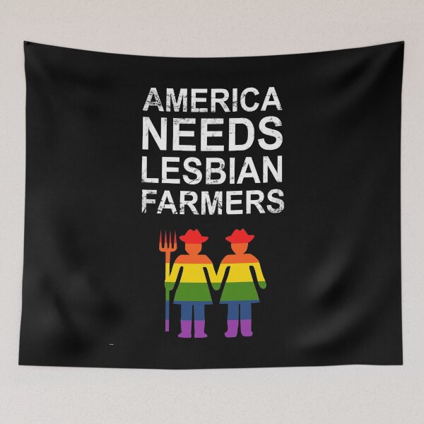 Item preview, American Needs Lesbian Farmers designed and sold by Soutimselingt.