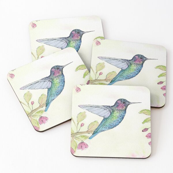 Item preview, Hummingbird and spring blossoms  designed and sold by ShaunaMcc.
