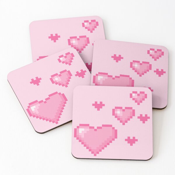 Item preview, Cute pink heart pixel art  designed and sold by Valentine145.
