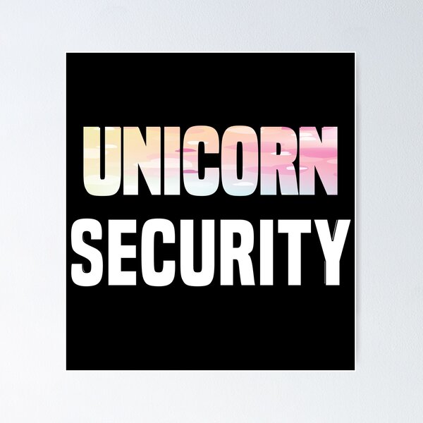 Item preview, Rainbow Unicorn Security - Colorful Unicorn Rainbow Girly Design for Unicorn Lovers designed and sold by Prince - Bestseller ★★★★★.