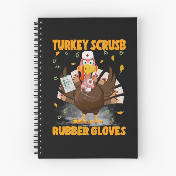 Aperçu de l'œuvre Gants en caoutchouc pour les gommages de dinde Infirmière de dinde Thanksgiving créée et vendue par backtrending.
