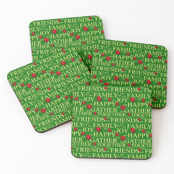 Item preview, Christmas Gathering Sentiments Gold on Green Repeat 5748 designed and sold by Art in My Loft.