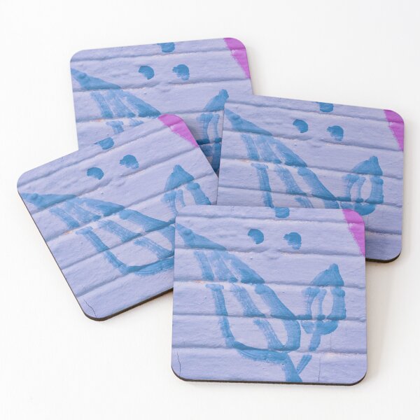 Item preview, Flower wall abstract texture blue pink  designed and sold by Tropical Blood.