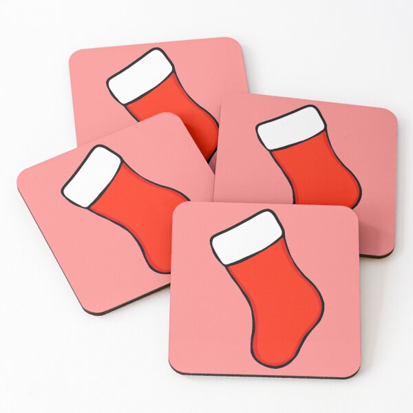 Item preview, Minimalistic Christmas Stocking In Light Red Color designed and sold by Barolina.
