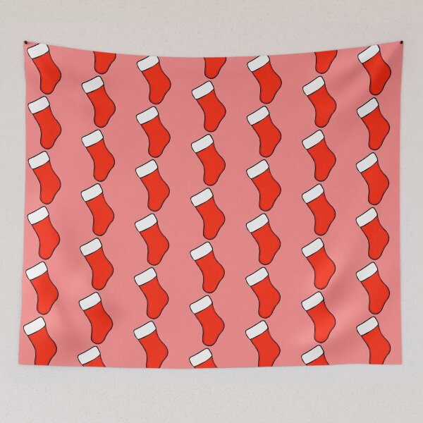 Item preview, Minimalistic Christmas Stocking In Light Red Color designed and sold by Barolina.