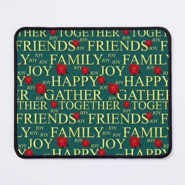 Item preview, Christmas Gathering Sentiments Gold on Dark Teal Repeat 5748 designed and sold by Art in My Loft.