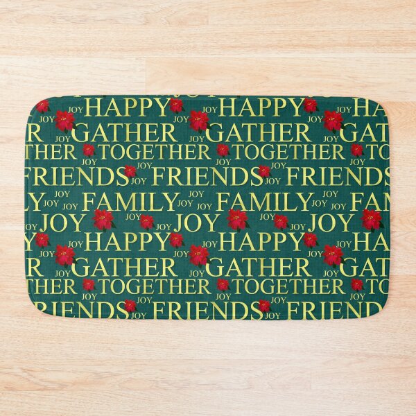 Item preview, Christmas Gathering Sentiments Gold on Dark Teal Repeat 5748 designed and sold by Art in My Loft.