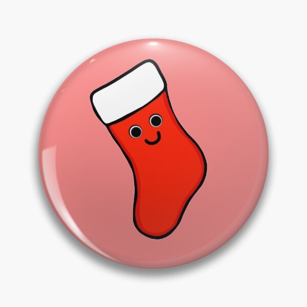 Item preview, Minimalistic Christmas Stocking In Light Red Color With Cute Eyes And Face designed and sold by Barolina.