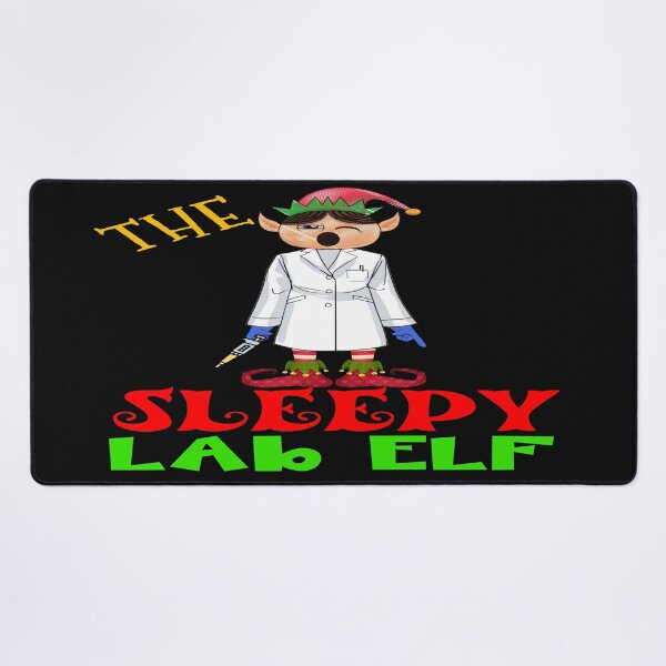 Item preview, THE SLEEPY LAB ELF FUNNY CHRISTMAS MEDICAL LAB SCIENTIST TECH SCIENTIST MICROBIOLOGY designed and sold by Hippiesole.