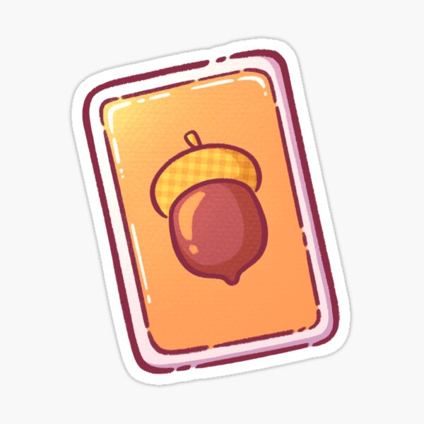 Kawaii Acorn Trading Card Sticker