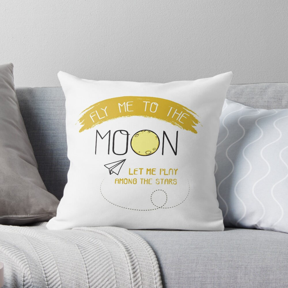 Cheap Fly me to the moon Throw Pillow by nanako TP-CUC9V87C