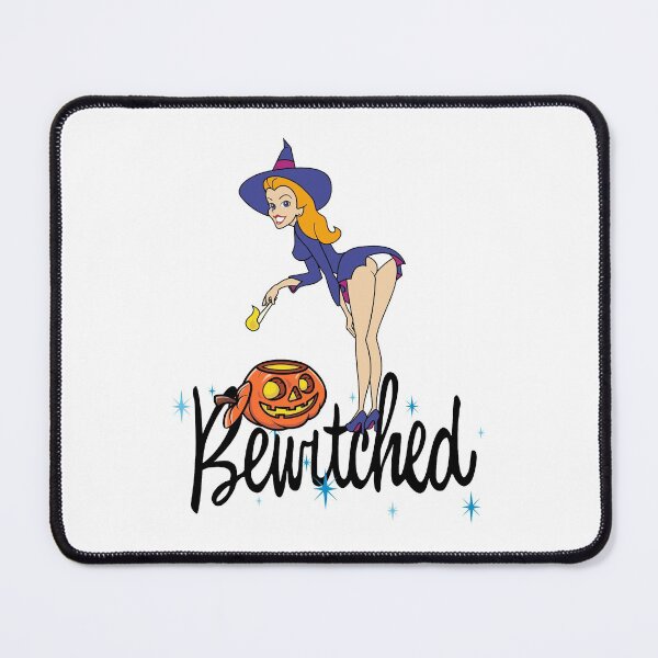 Item preview, Bewitched 60s Retro TV icon Samantha and Pumpkin (cheeky, black text) designed and sold by cooliophonic.