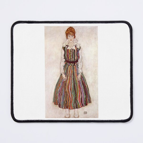 Item preview, Edith Schiele portrait in a striped dress designed and sold by mikoala50.