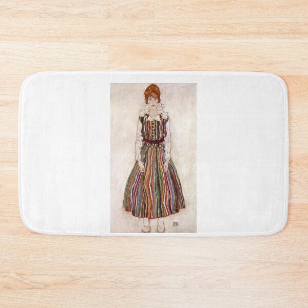 Item preview, Edith Schiele portrait in a striped dress designed and sold by mikoala50.