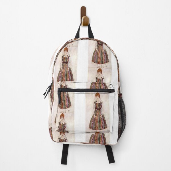Item preview, Edith Schiele portrait in a striped dress designed and sold by mikoala50.