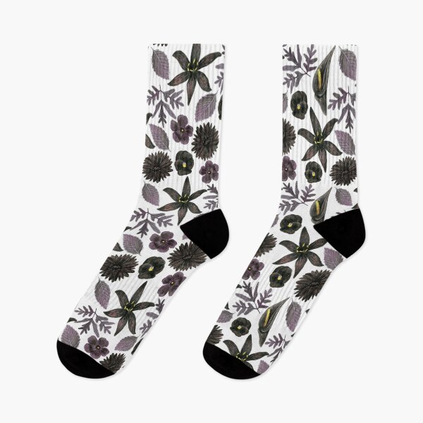 Item preview, Black Watercolor Floral Pattern designed and sold by paintedpansy.