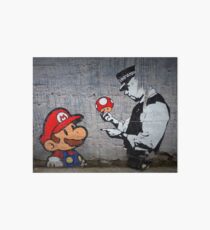 Banksy - Polizist und Marios Pilz Galeriedruck