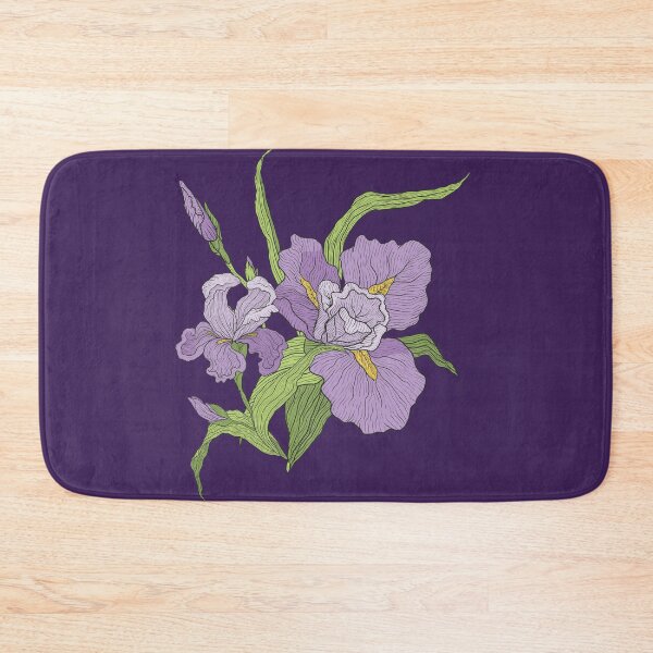 Artikelvorschau, Aquarell lila Iris florales botanisches Design entworfen und verkauft von silviaol.