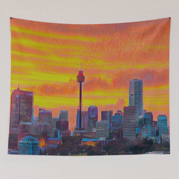 Aperçu de l'œuvre Sydney Skyline créée et vendue par Sofia-Draws.
