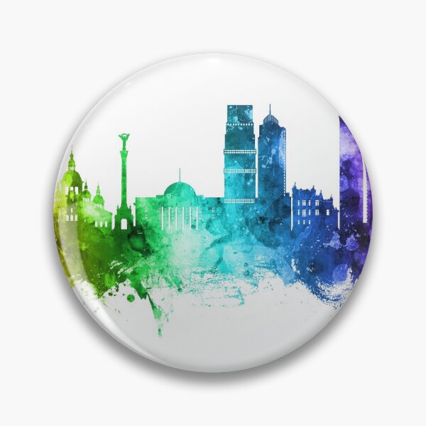 Aperçu de l'œuvre Kyiv Ukraine Skyline créée et vendue par ArtPrints.