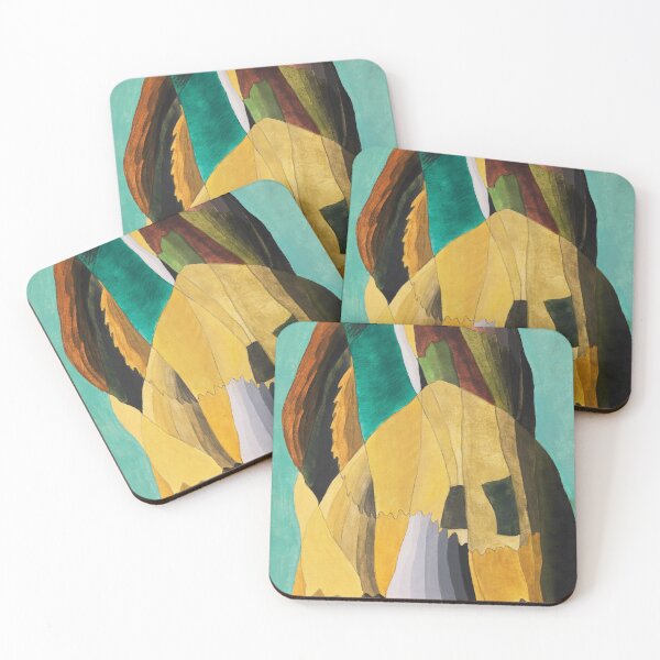 Item preview, Arthur Dove Teal and Yellow Abstract designed and sold by jlisaksen.