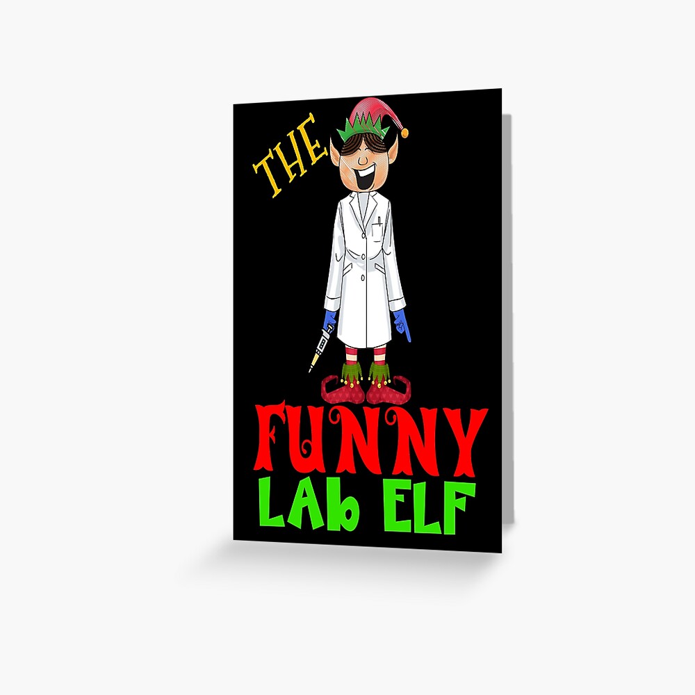Tarjetas de felicitación «THE FUNNY LAB ELF FUNNY NAVIDAD LABORATORIO ...