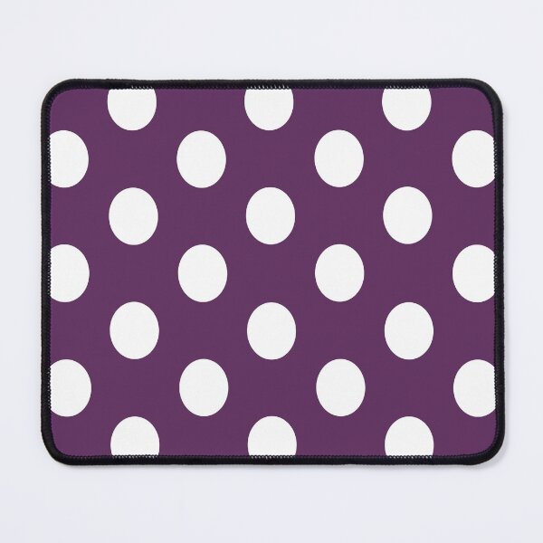 Item preview, Large WHITE and AUBERGINE PURPLE POLKA DOTS designed and sold by RachelMacht.