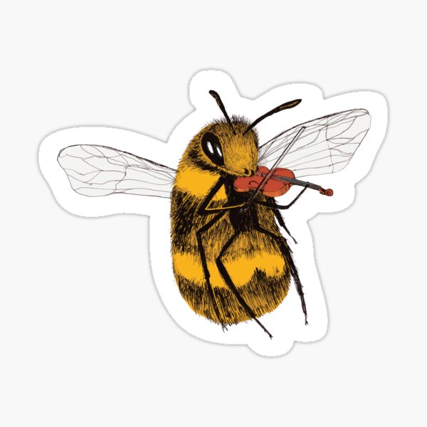 Talented Bee Glossy Sticker