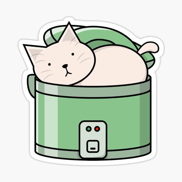 Cute Funny Rice Cooker Must Have Kitchen Appliance Sticker for Sale by  ultra-cute