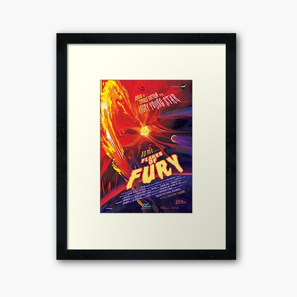 NASA's Galaxy of Horrors Presents: Flares of Fury (8K Resolution) Framed Art Print