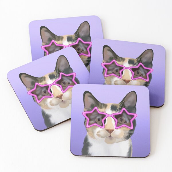 Item preview, El gato Callico de Emmy con gafas designed and sold by Stacey Purdy.