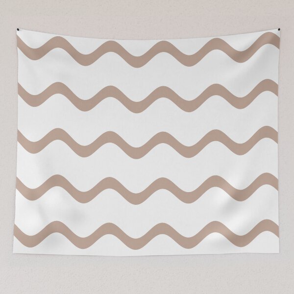 Item preview, Pink Clay White Ripple Horizontal Stripe Pattern Pairs 2022 Popular Color Venetian Portico AF-185 - Colour Trends - Shades - Hues designed and sold by ColorOfTheYears.
