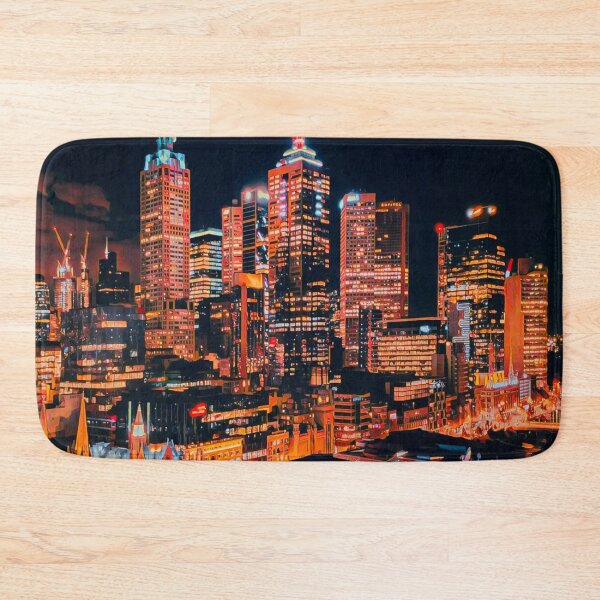 Artikelvorschau, Melbourne-Skyline entworfen und verkauft von Sofia-Draws.